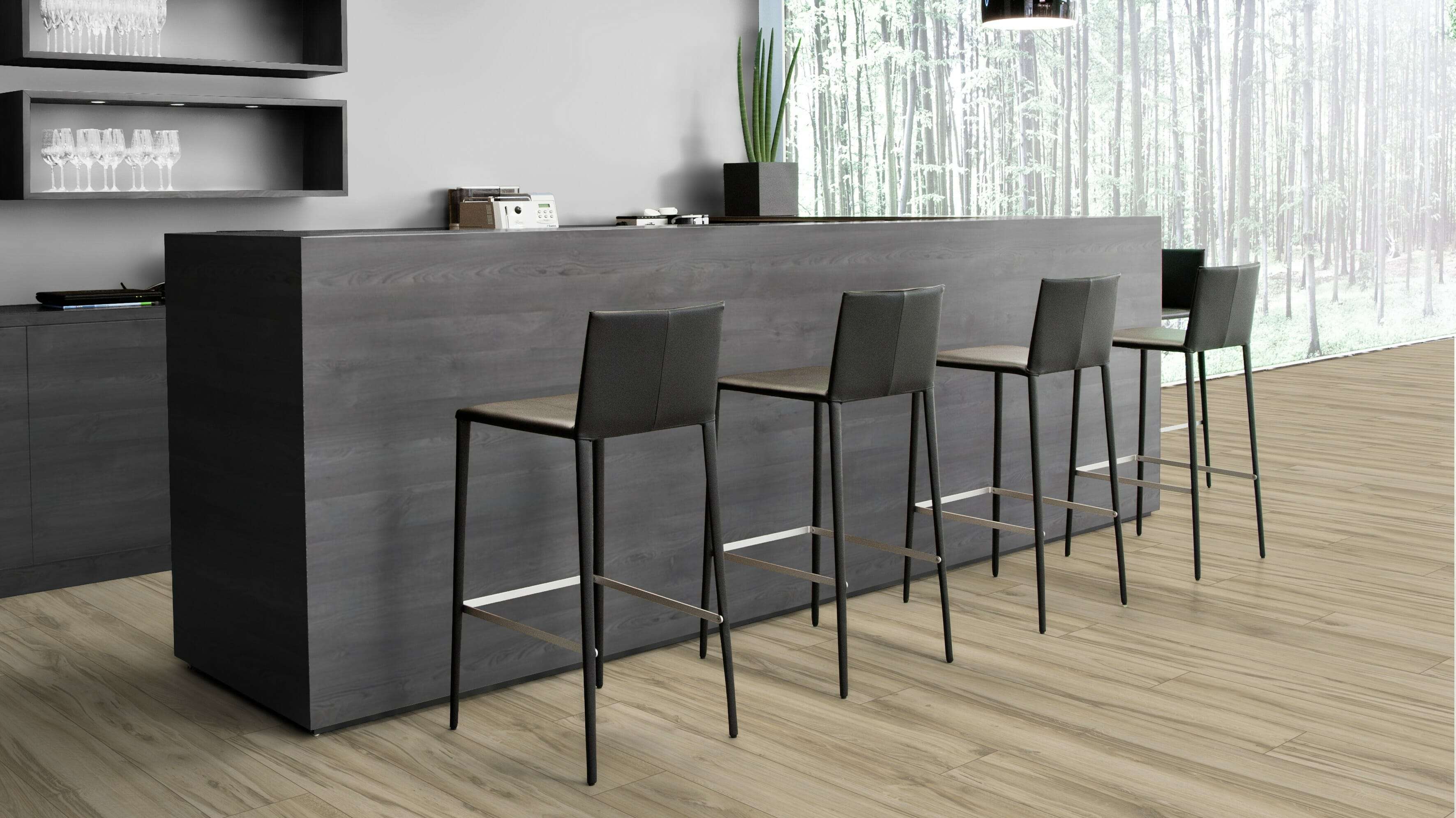 Cocina con suelo laminado Kaindl Roble Tortona 37663 (16 ...