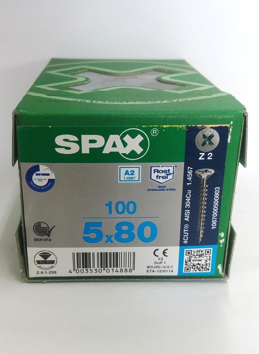 Caja Tornillos para Tarima Exterior Spax 80mm.