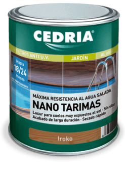 Tratamento de deck externo. Cedria Nanotarimas