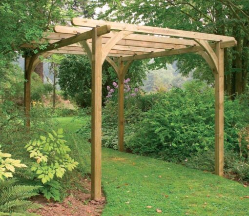 Pergola con postes 90x90