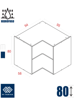 Kit Mueble Bajo Esquinero Cocina-Baño Hidrófugo