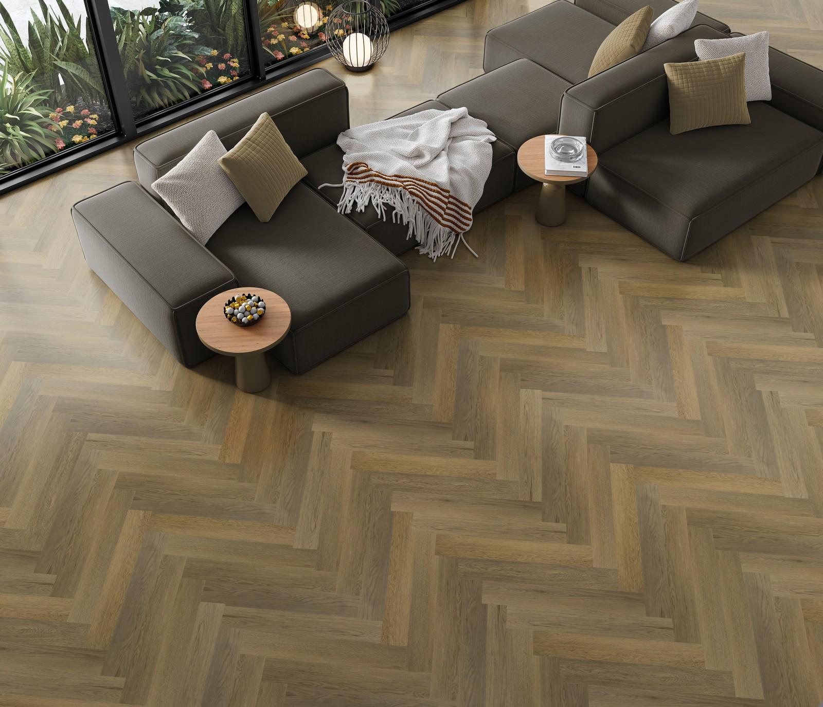 Suelo Vinílico Indo Floor Herringbone Barley Silence (SPC) - Imagen 3