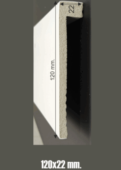 Cubre Zocalo PVC Blanco 120x22